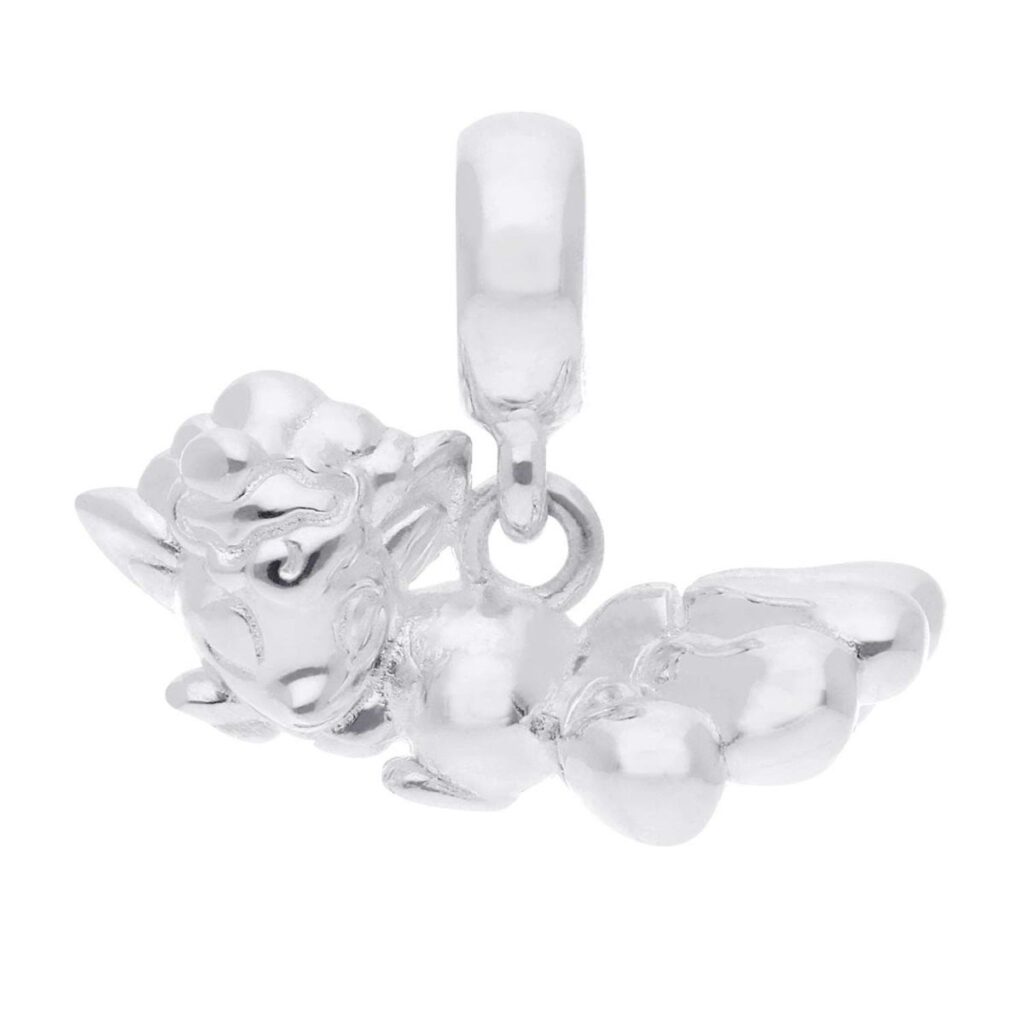 005824b1-71dd-55b8-b37e-46839aa885cb-1024x1024-1.jpg Pokémon Jewelry – Charms: Sleeping Alolan Vulpix Sterling Silver Dangle Charm - Image 1