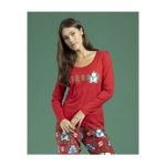Snorlax Restful in Red Scoop Neck Long-Sleeve T-Shirt – Women - Image 5