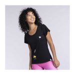 Pikachu & Sylveon Balloon Bouquet Black Crew Neck T-Shirt – Women - Image 3