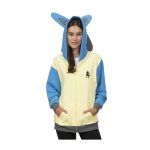 Lucario Themed French Terry Zip-Up Hoodie – Adult - Image 3