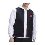 Team Rocket HQ Collection Black & Red Reversible Quilted Utility Vest – Adult
