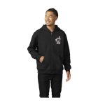 Mushroom Forest Pokémon Nature: Fall Charcoal Relaxed Fit Zip-Up Hoodie – Adult - Image 8