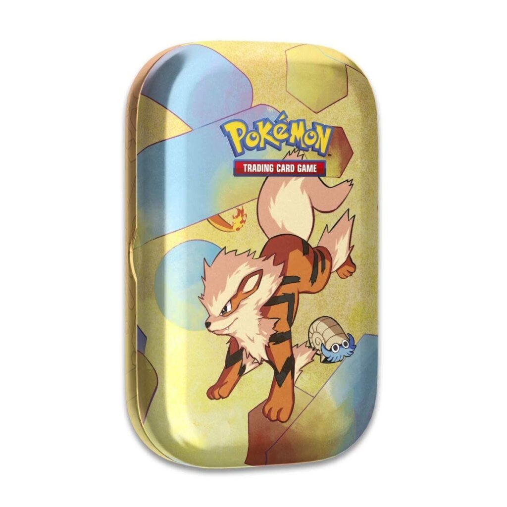 170e7558-5634-5978-86ea-e0bfc9b9a7ef-1024x1024-1.jpg Pokémon TCG: Scarlet & Violet-151 Mini Tin (Arcanine & Omanyte) - Image 1