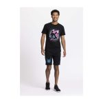 Pikachu Neon Pokémon Active Black & Blue Midweight Fleece Shorts – Men - Image 3
