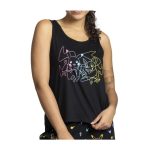 Pikachu & Yamper Electric Pals Black Relaxed Fit Scoop Neck Tank Top – Women