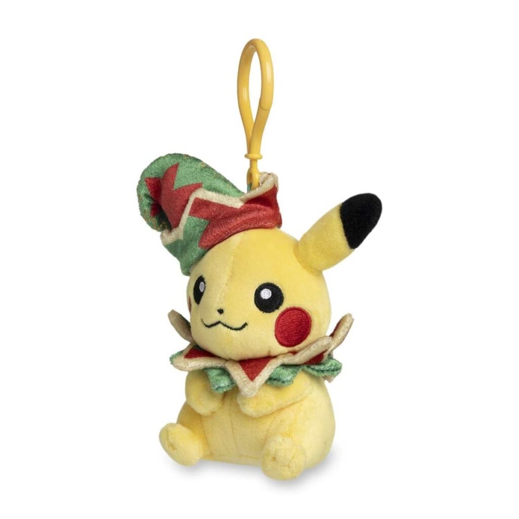 1f117cb6-4775-5290-97d2-7509db88e2f2-1024x1024-1.jpg Pikachu Pokémon Holiday Workshop Plush Key Chain – 5 ½ In. - Image 1