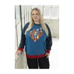 Mega Lucario Blue Crew Neck Sweatshirt – Adult - Image 5