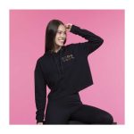 Kanto Gym Badge Black Crop Hoodie – Women - Image 10