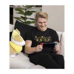 Pikachu & Yamper Electric Pals Black Relaxed Fit Crew Neck T-Shirt – Men - Image 6