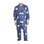 Snom Snowflake Hooded One-Piece Pajamas – Adult