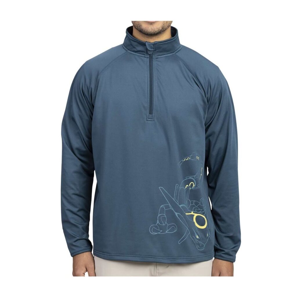 3b33807a-8857-5eab-9125-97ad1a64727a-1024x1024-1.jpg Rayquaza Pokémon Clubhouse Quarter-Zip Pullover Sweatshirt – Men - Image 1