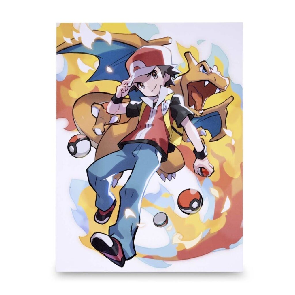 4448b743-2f5b-52e0-b77c-d94e83a8cf28-1024x1024-1.jpg Pokémon Trainers: Red Canvas Wall Art - Image 1