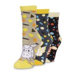 Electric Types Mismatch Ankle Socks (3 Pairs) (One Size-Adult)