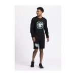 Pikachu Neon Pokémon Active Black, Green & Blue Midweight Fleece Shorts – Men - Image 5