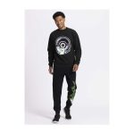 Pikachu Neon & Poké Ball Pokémon Active Black, Green & Blue Midweight Crew Neck Sweatshirt – Adult - Image 6