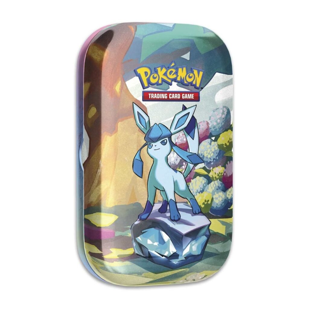 60dc3a36-236c-599f-9efe-c34251788129-1024x1024-1.jpg Pokémon TCG: Scarlet & Violet-Prismatic Evolutions Mini Tin (Glaceon) - Image 1