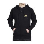 Pikachu Pokémon Active Black Fitted Zip-Up Hoodie – Adult