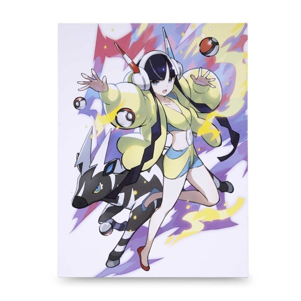 6317372e-27ee-5029-aa65-65bc9580b9d4-1024x1024-1.jpg Pokémon Trainers: Elesa Canvas Wall Art - Image 1