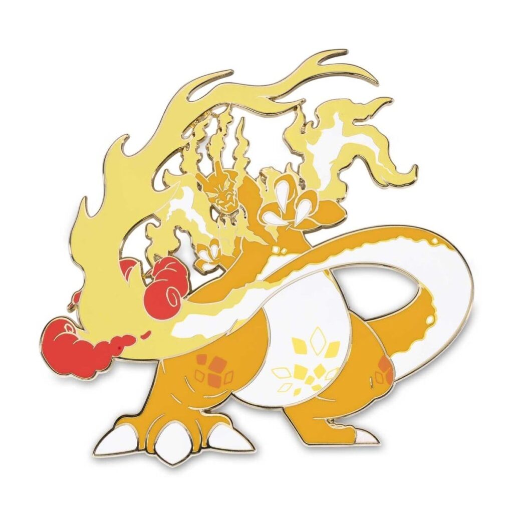 6977364d-edbe-5ade-9bf9-7569c84d9c6c-1024x1024-1.jpg Pokémon Giant Pins: Gigantamax Charizard Oversize Pin - Image 1