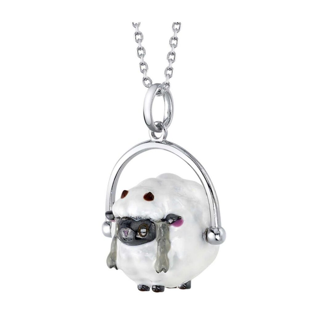 70800ee9-94d2-5a5a-b77b-8a41d1561ad0-1024x1024-1.jpg Pokémon Center × RockLove: Wooloo Sterling Silver Necklace - Image 1