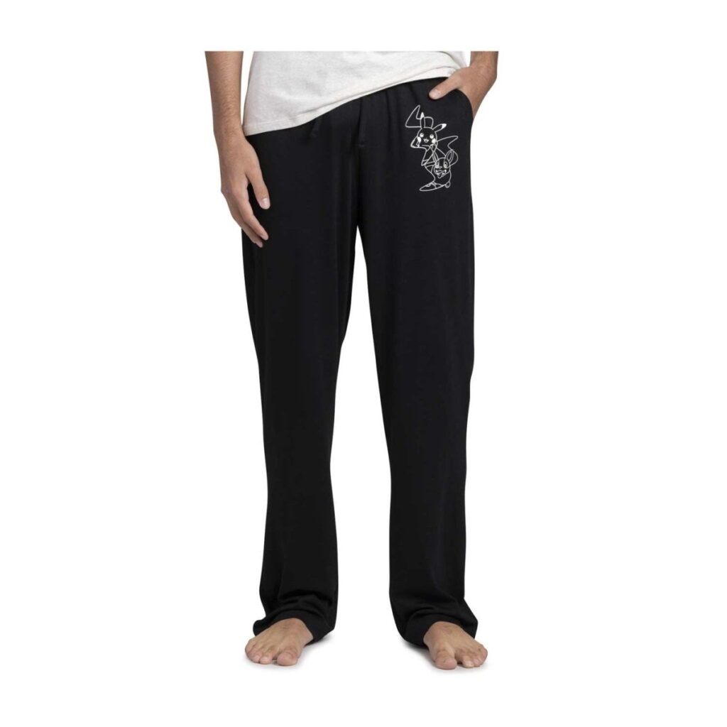 7800365d-657b-571e-a97e-48e3abe61e9e-1024x1024-1.jpg Pikachu & Yamper Electric Pals Black Sleep Pants – Men - Image 1