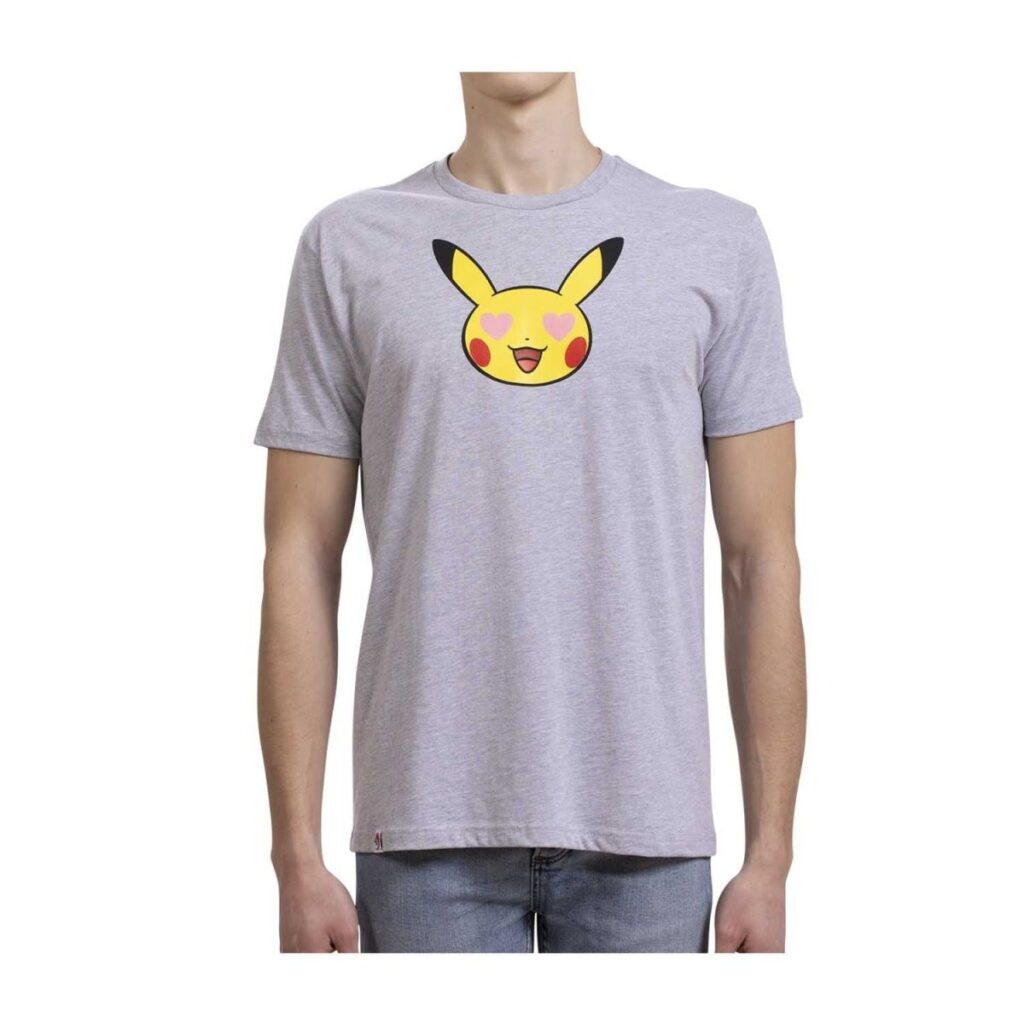 7f52db96-1b18-5cd1-adde-61f609156c1d-1024x1024-1.jpg Pokémon Mood Collection: Pikachu Love Fitted Crew Neck T-Shirt – Adult - Image 1