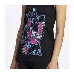 Pikachu Neon Pokémon Active Black, Pink & Blue Performance Tank Top – Women - Image 3