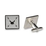 Pikachu Classics Silhouette Solid Cuff Links & Tie Bar Set - Image 3