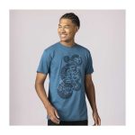 Pikachu, Shiinotic & Friends Pokémon Nature: Fall Blue Relaxed Fit Crew Neck T-Shirt – Adult - Image 5