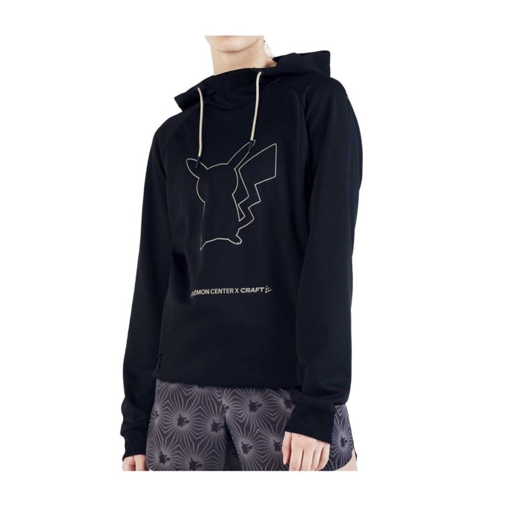 8517fdf8-cbe7-5c0d-84ca-58538a33f944-1024x1024-1.jpg Pokémon Center × Craft: Pikachu Unify Black Hoodie – Women - Image 1