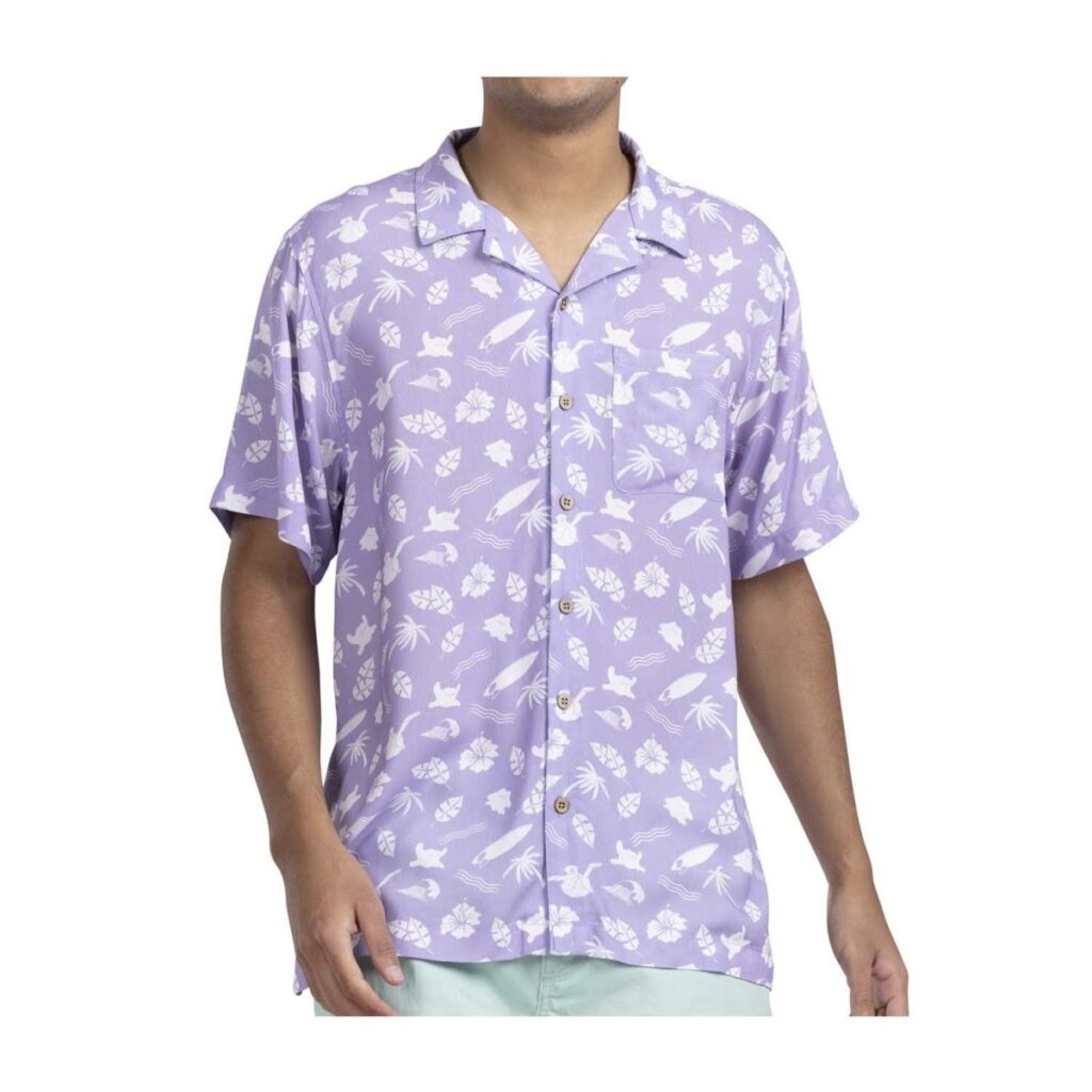 8d777e90-65ae-5bbf-b9f4-fe908230b47a-1024x1024-1.jpg Pokémon Tropical Ditto & Pelipper Purple Tropical Shirt – Men - Image 1