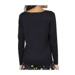 Pikachu Black Relaxed Fit Scoop Neck Long-Sleeve T-Shirt – Women - Image 2