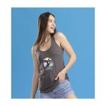 Espeon & Umbreon Summer Fun Dark Gray Fitted Racerback Tank Top – Women - Image 5