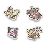 Farfetch’d, Kangaskhan, Mr. Mime & Tauros Pokémon Pixel Pins (4-Pack)
