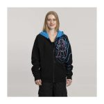 Mega Mewtwo X Black Zip-Up Hoodie – Adult - Image 4