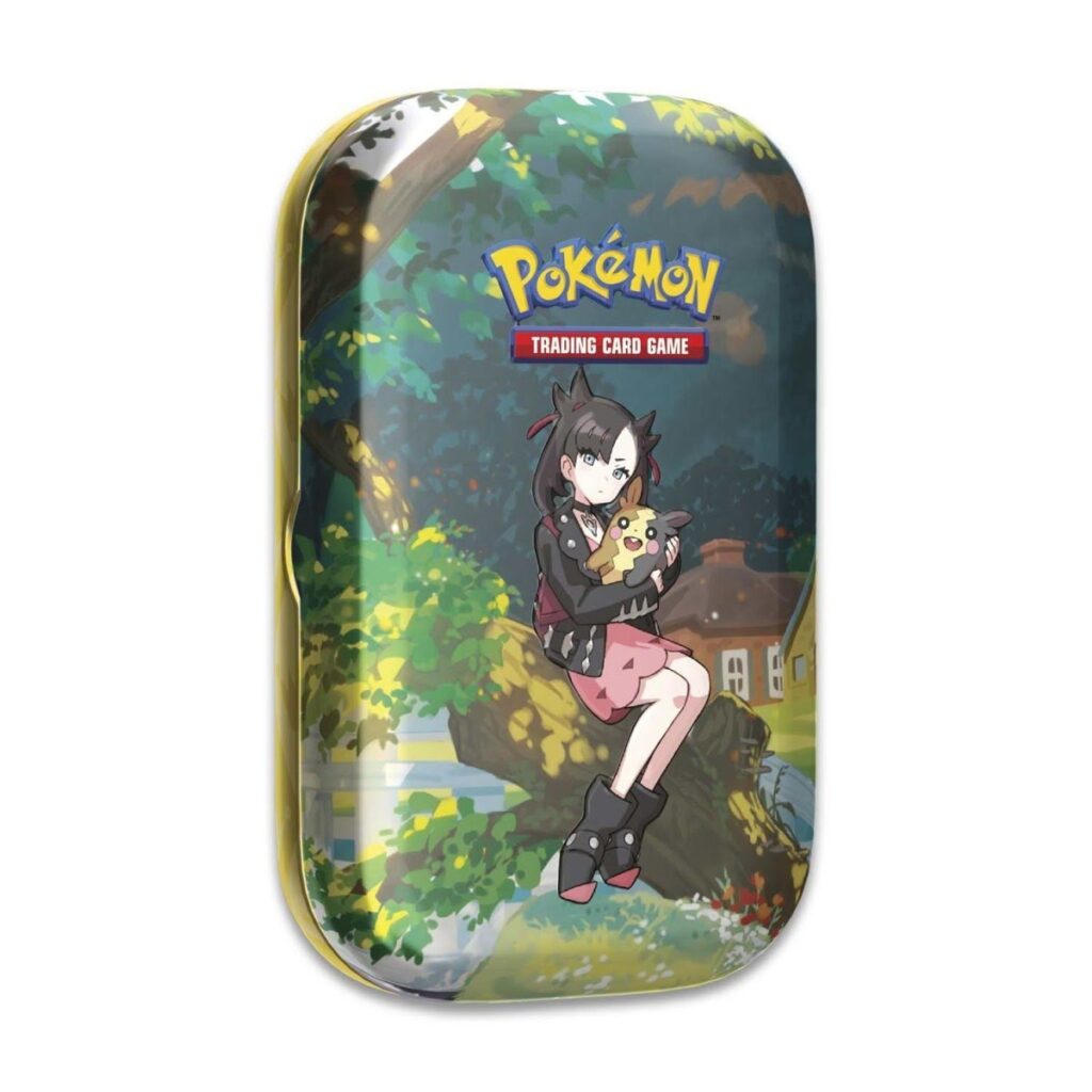 9eb86554-c1d7-5fcb-9f06-e871e16125af-1024x1024-1.jpg Pokémon TCG: Crown Zenith Mini Tin (Marnie & Morpeko) - Image 1