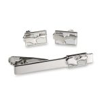 Pikachu Classics Charge Solid Cuff Links & Tie Bar Set - Image 2