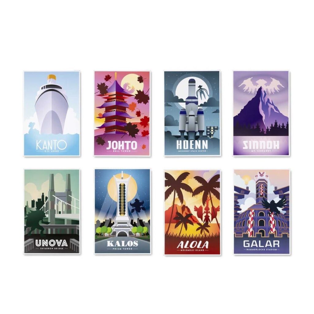 aa28c07a-e748-53a5-88fe-5ff1428c7f8c-1024x1024-1.jpg Destination Pokémon Posters (8-Pack) - Image 1
