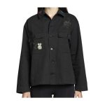 Budew, Roselia & Roserade Pokémon Nature: Fall Black Utility Jacket – Women