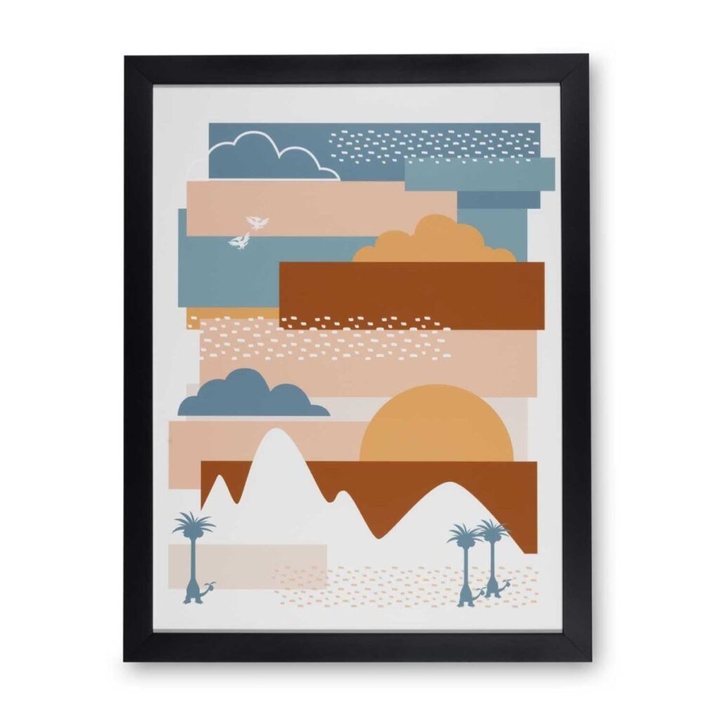 aaf058bb-164a-5fde-973f-d182020a195a-1024x1024-1.jpg Pokémon Summer Sunset Framed Wall Art - Image 1