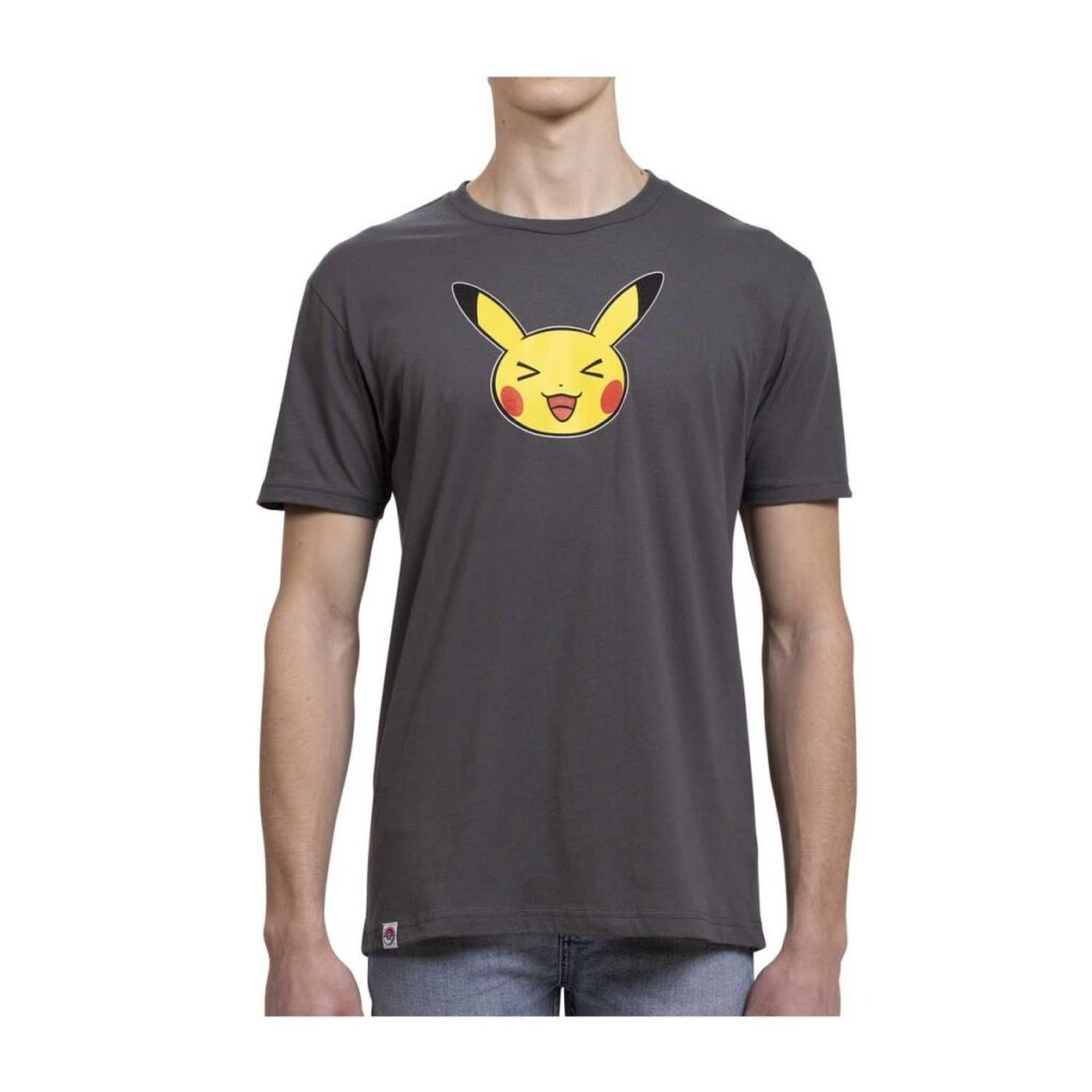 af958fa5-4fae-5ada-9639-33afd3e80797-1024x1024-1.jpg Pokémon Mood Collection: Pikachu Excited Fitted Crew Neck T-Shirt – Adult - Image 1