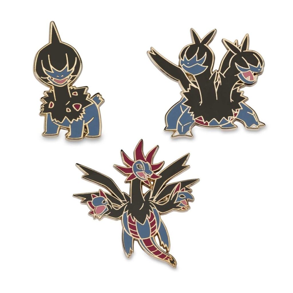 b6a637b0-55f2-5ec0-a48b-4e6084844e10-1024x1024-1.jpg Deino, Zweilous & Hydreigon Pokémon Pins (3-Pack) - Image 1