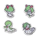 Ralts, Kirlia, Gardevoir & Mega Gardevoir Pokémon Pixel Pins (4-Pack)