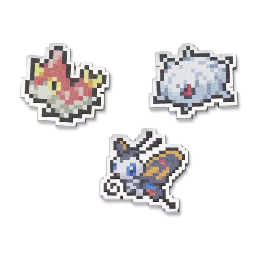 ba6823d7-7998-572f-9926-af4dc1e56bdf-1024x1024-1.jpg Wurmple, Silcoon & Beautifly Pokémon Pixel Pins (3-Pack) - Image 1