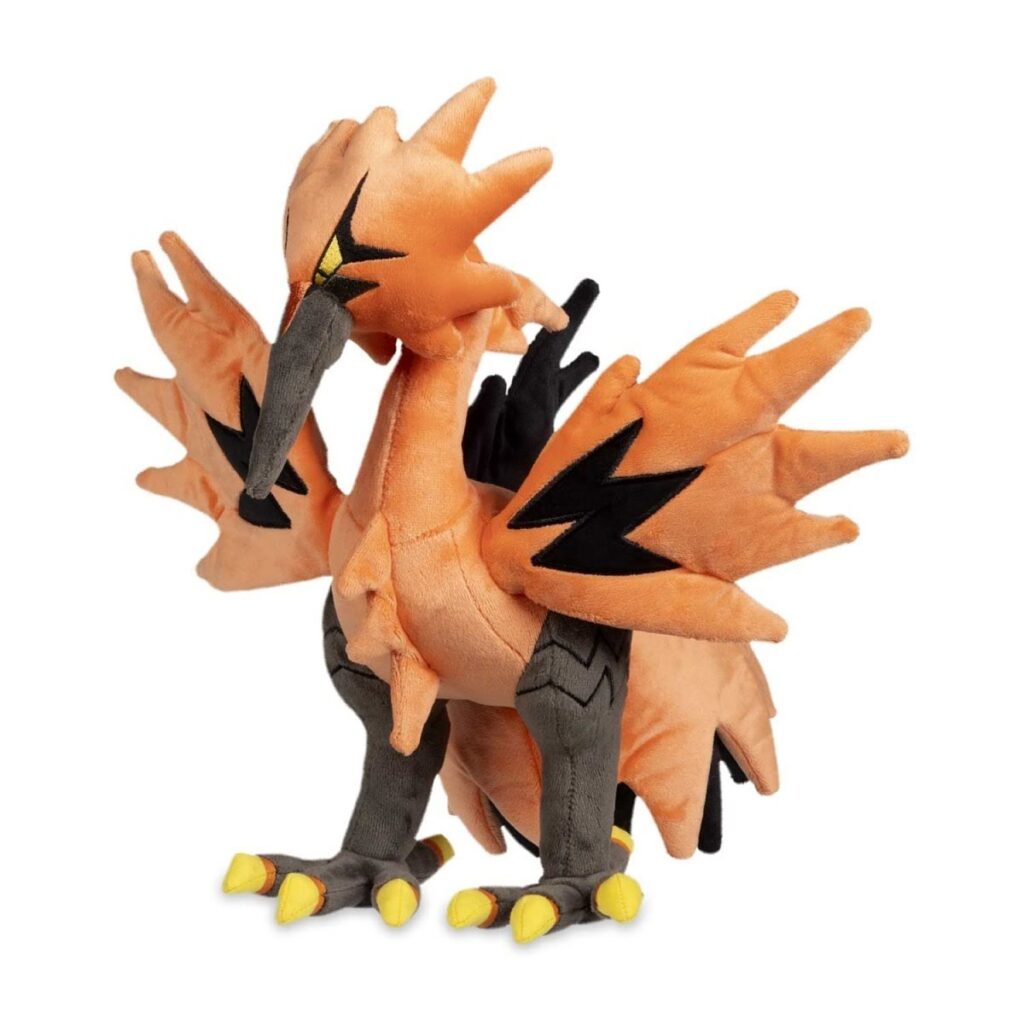 bacff0aa-2f8f-58f8-a710-74a33d4f8c98-1024x1024-1.jpg Galarian Zapdos Poké Plush – 11 ½ In. - Image 1