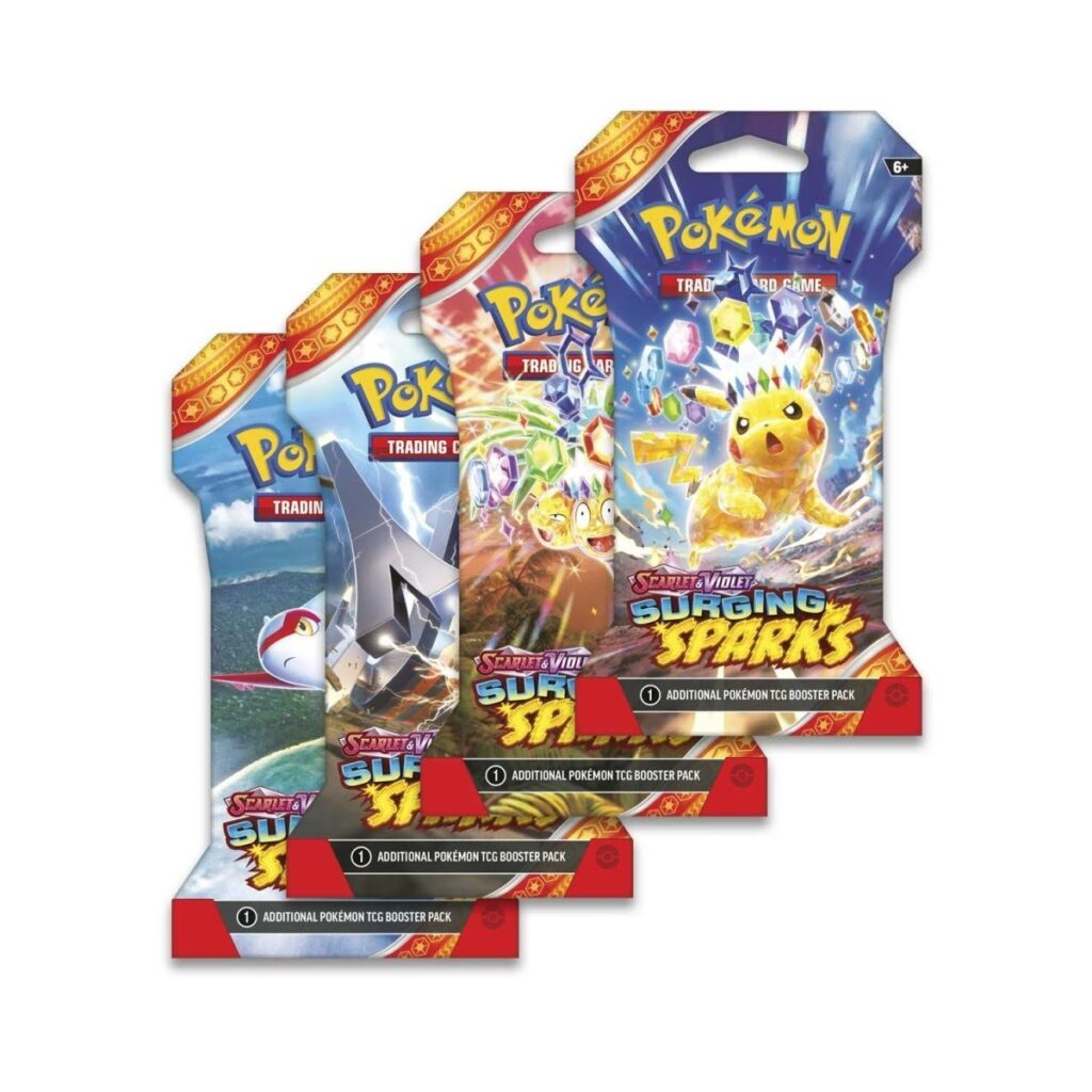 bff26eca-80b0-58be-a343-b6d909613186-1024x1024-1.jpg Pokémon TCG: Scarlet & Violet-Surging Sparks Sleeved Booster Pack (10 Cards) - Image 1