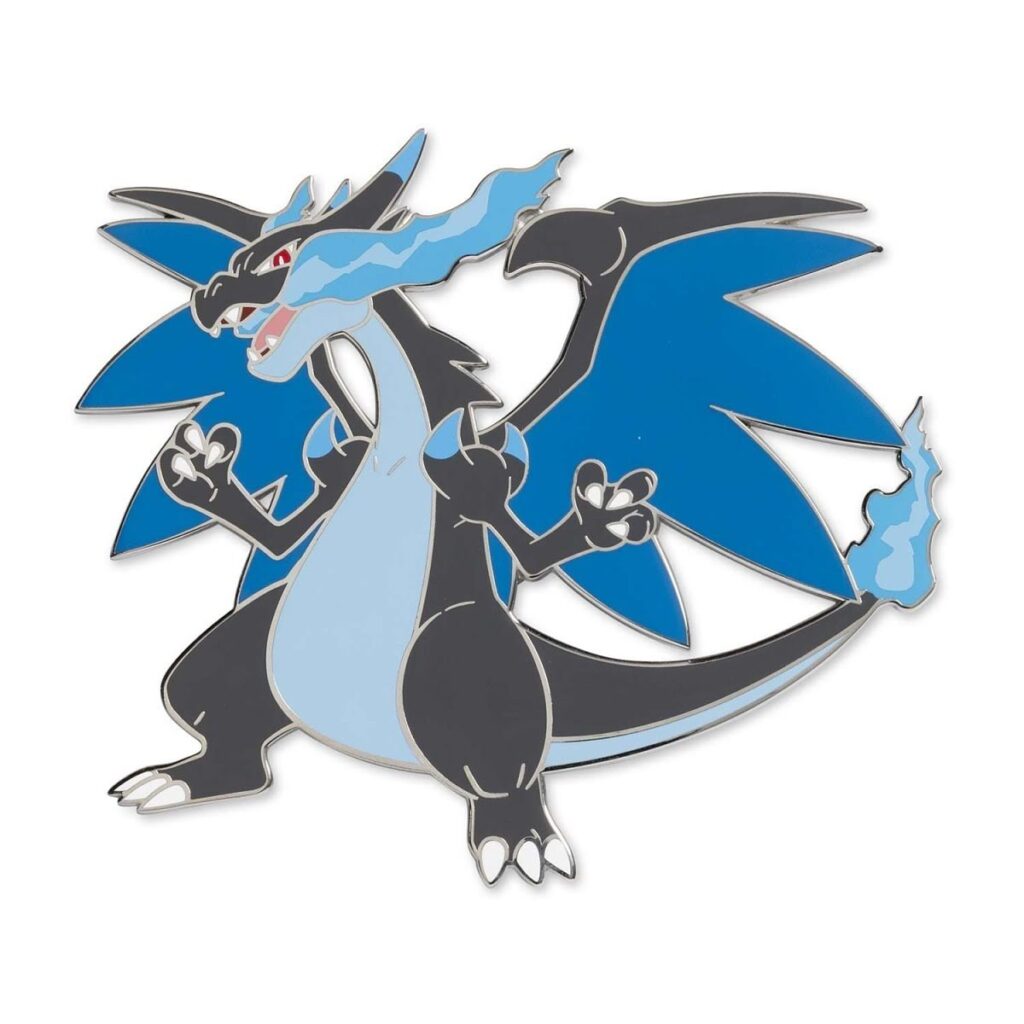 c8276c84-e73b-5554-96a0-ee132c8647b5-1024x1024-1.jpg Pokémon Giant Pins: Mega Charizard X Oversize Pin - Image 1