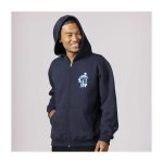 Mushroom Forest Pokémon Nature: Fall Navy Relaxed Fit Zip-Up Hoodie – Adult - Image 4
