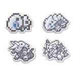Aron, Lairon, Aggron & Mega Aggron Pokémon Pixel Pins (4-Pack)