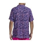Pokémon Tropical Slowpoke, Shellder & Ditto Spirals Dark Blue Tropical Shirt – Men - Image 2